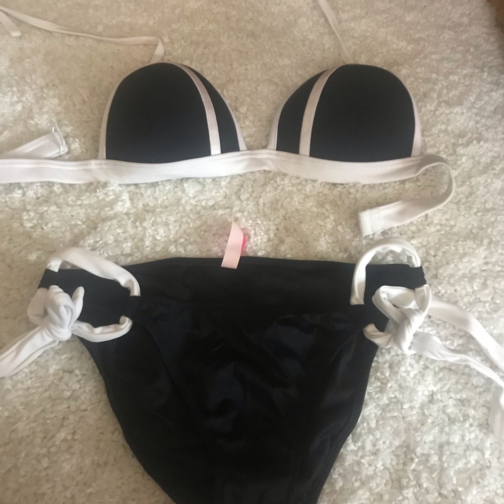 Black and White padded Bikini VS Pink/VENUS size S